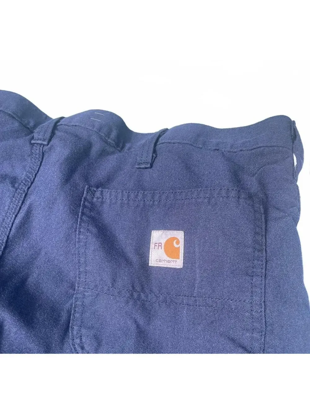 Carhartt Navy Blue Durable Work Pants with Multiple Pockets, Relaxed FR CAT2